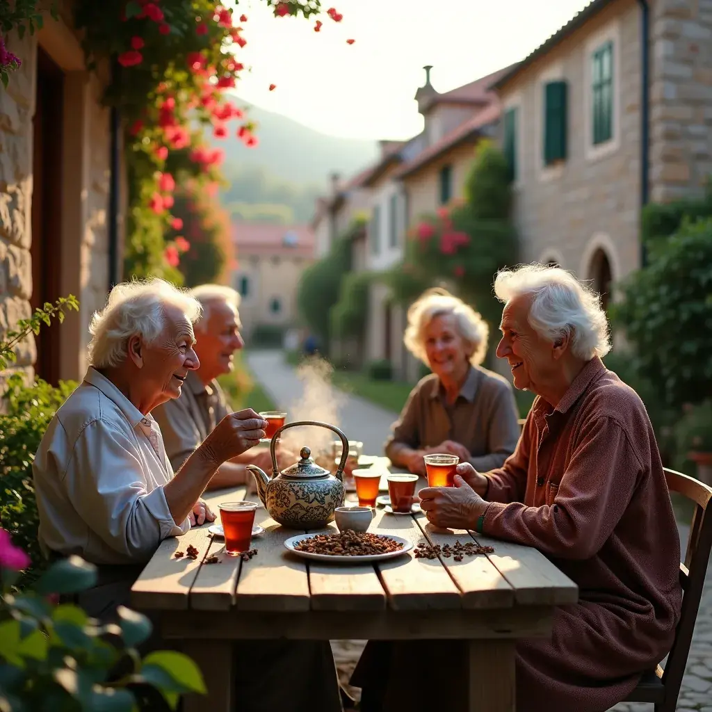 Šalica čaja od ljekovitog bilja na drvenom stolu