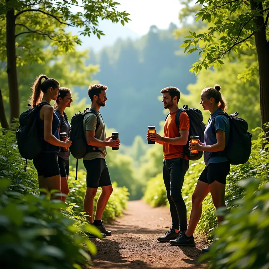 Čajna ceremonija s prijateljima u prirodi